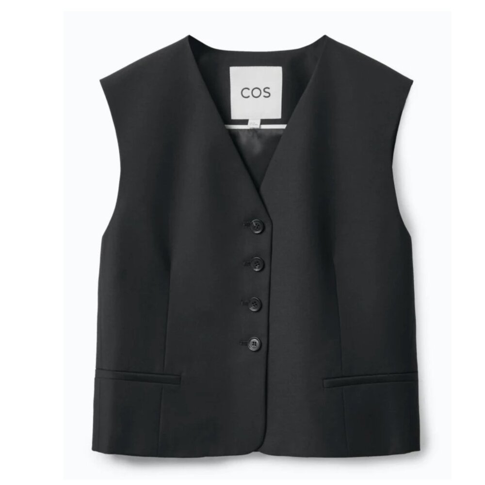 COS Cropped Single-Breasted Waistcoat sz 6
